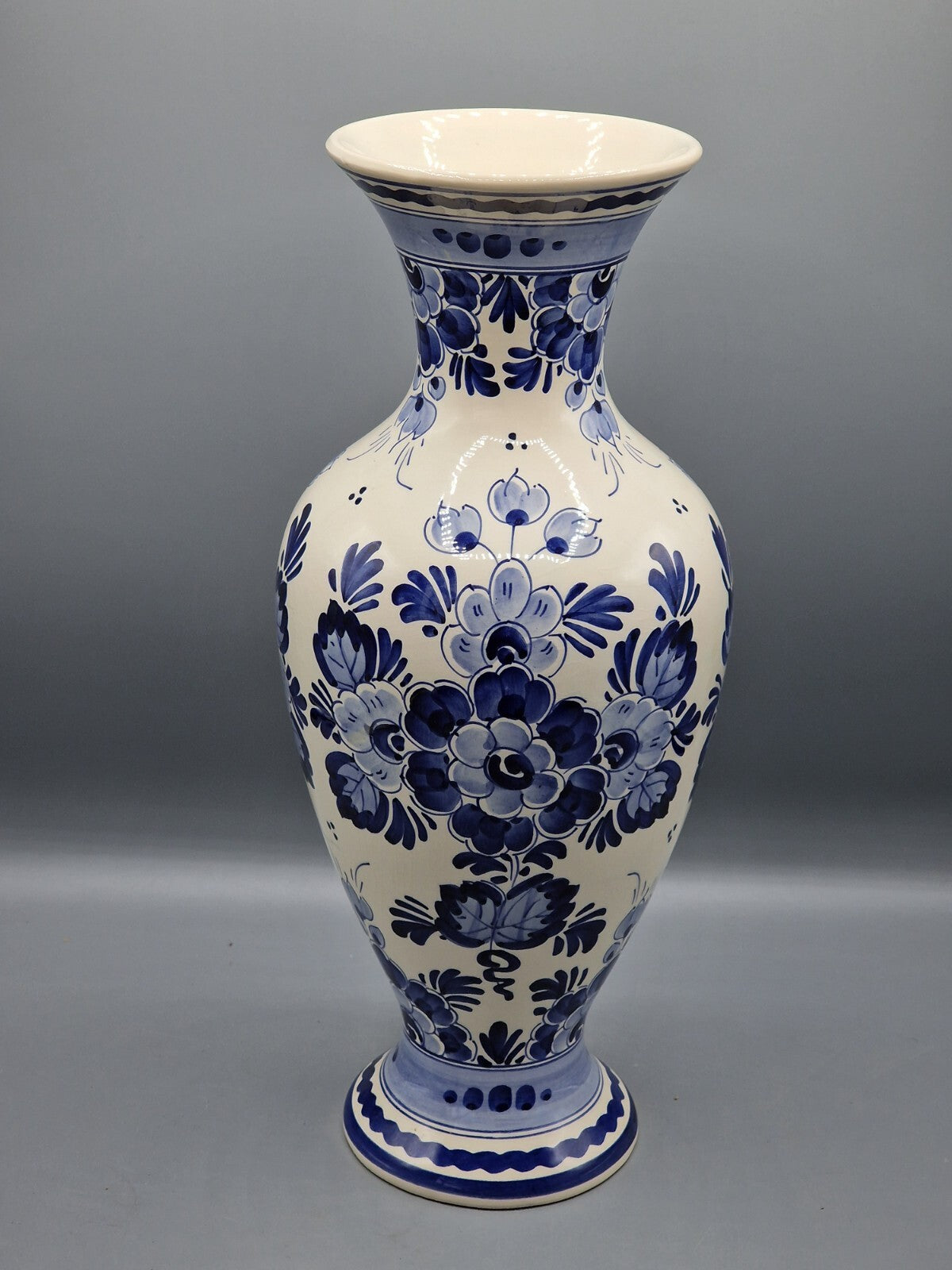 Delft Holland Porzellan, Vase, Handbemalt, 35 cm